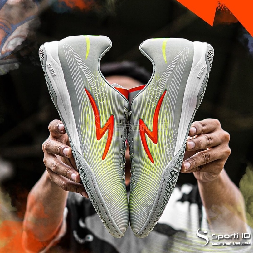 Sepatu Futsal Specs LS Ultra Meta Crush Pack IN - Ether Grey 402108 Original
