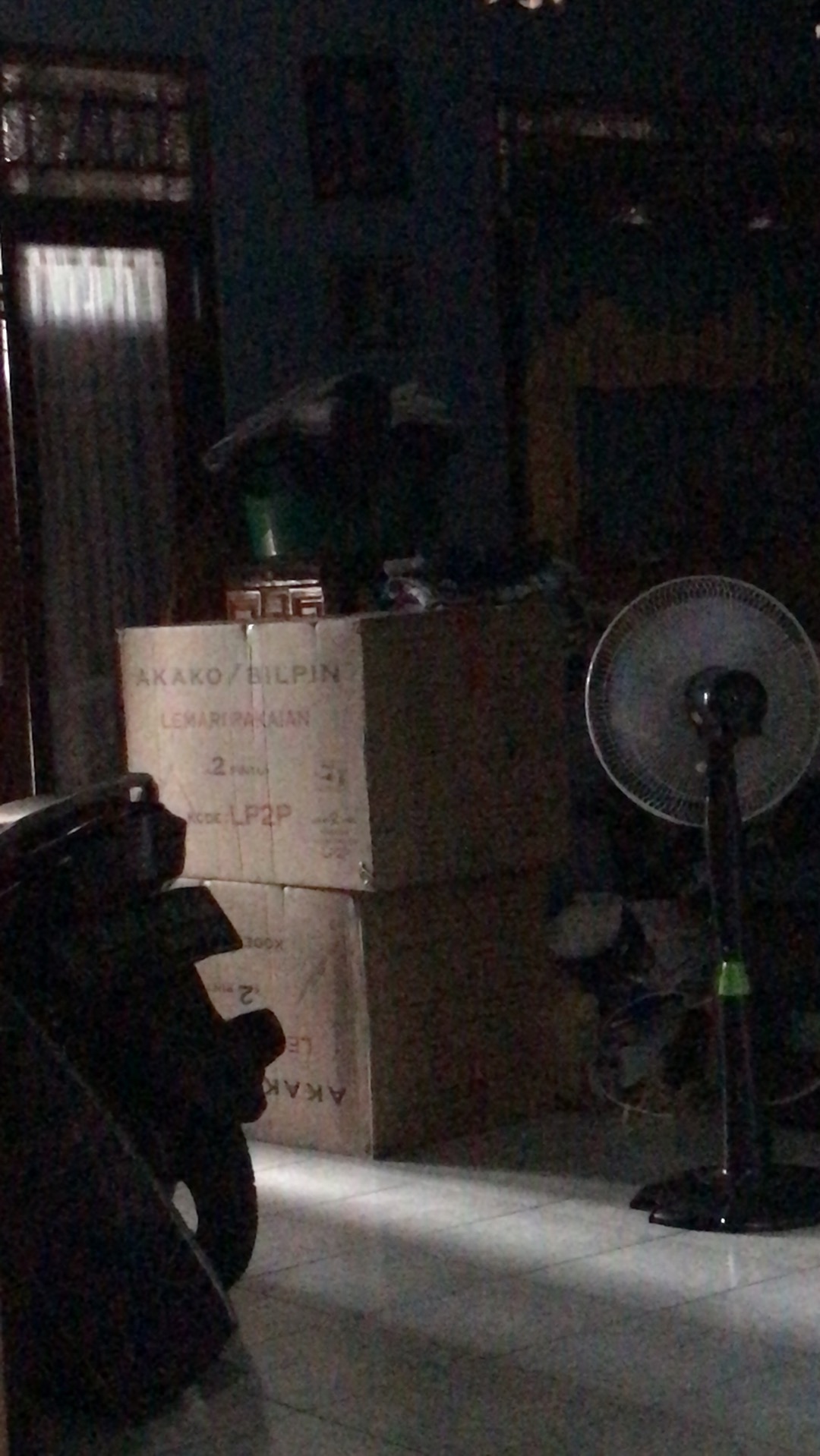 Akako Lemari Pakaian Plastik 2 Pintu Rak/gantung Kaca Kunci Elegant