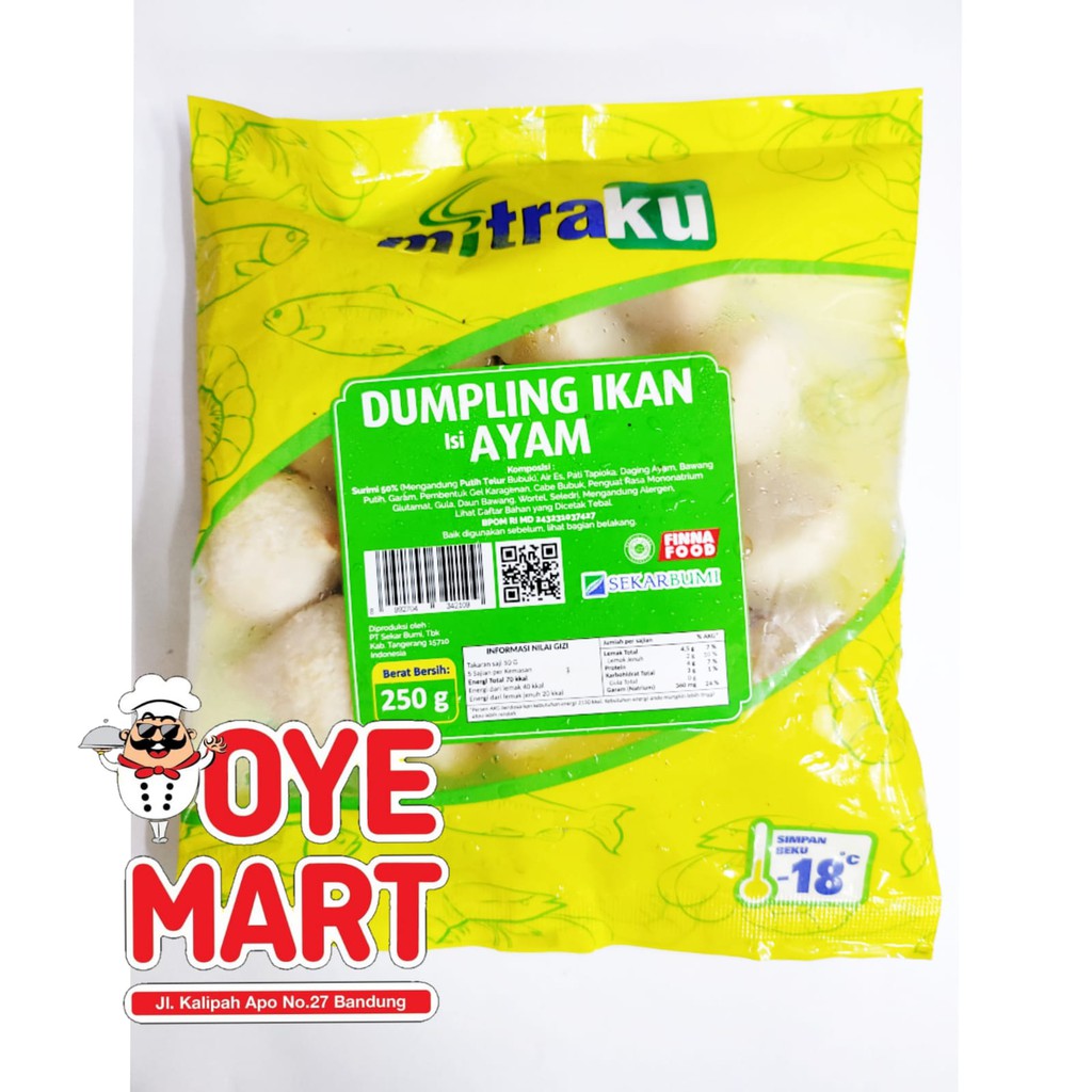 MITRAKU DUMPLING IKAN ISI AYAM 250GR