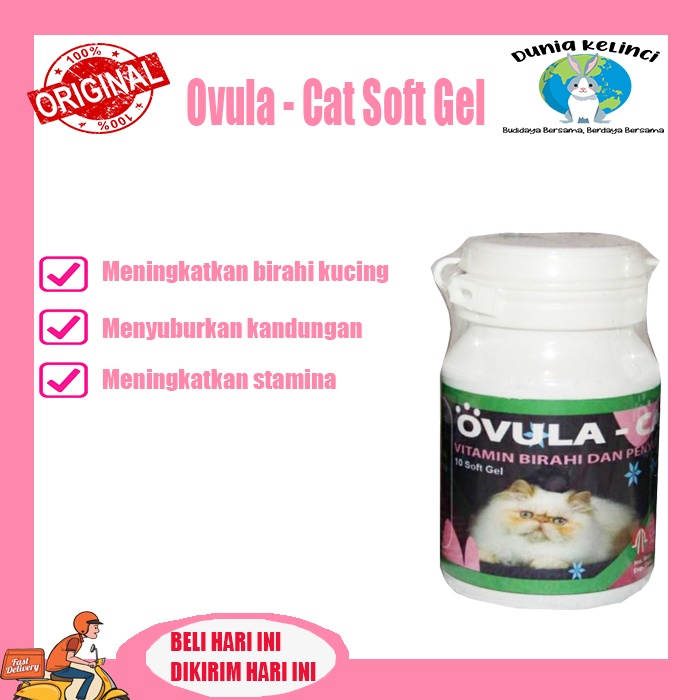 OVULA CAT SOFT GEL KUCING OBAT MENINGKATKAN BIRAHI KUCING BETINA PENYUBUR