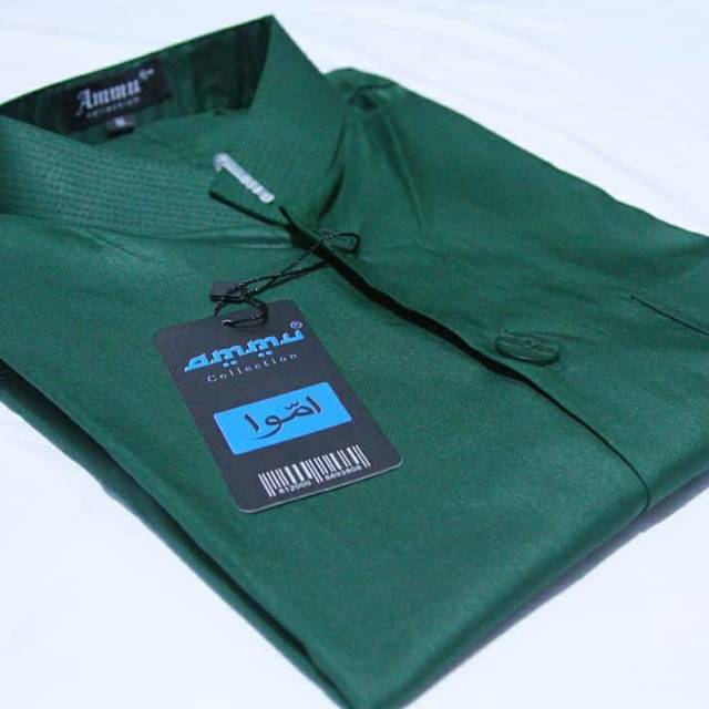 Baju koko Ammu hijau botol ORI