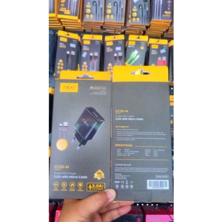 Charger Rexi CC20-M Micro Hitam