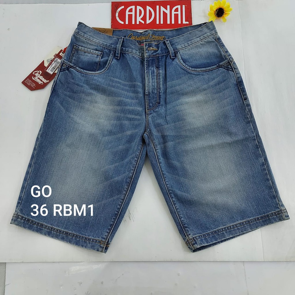 gof 36-CBV CARDINAL JEANS Celana Pria Celana Pendek Bermuda Casual Sobek Slimfit Reguler Fit Reguler