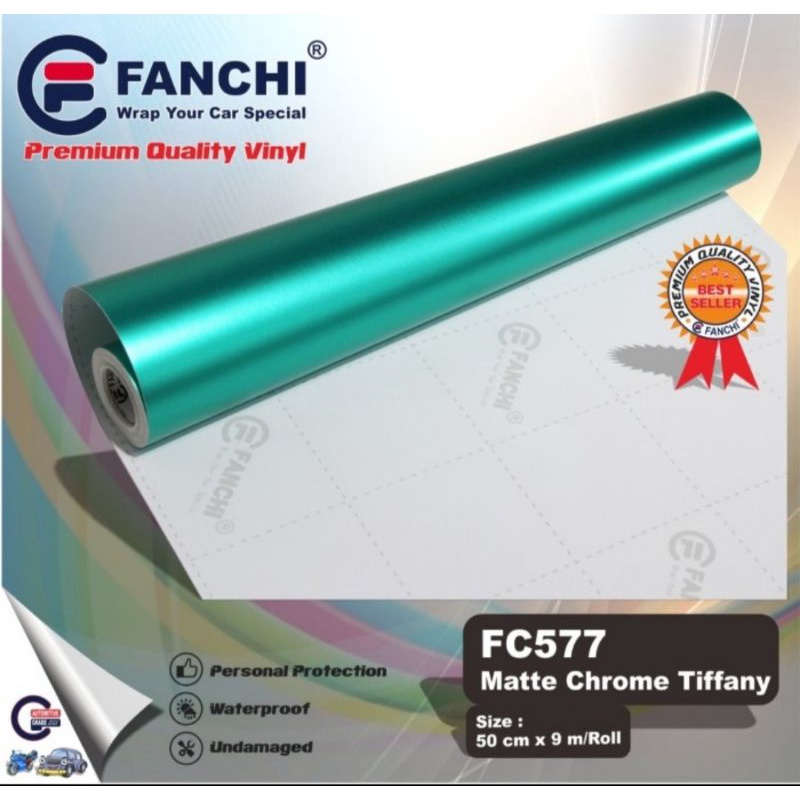 Sticker Fanchi FC577 Matt Chrome Tiffany Metallic Metalik Doff Premium Wrap