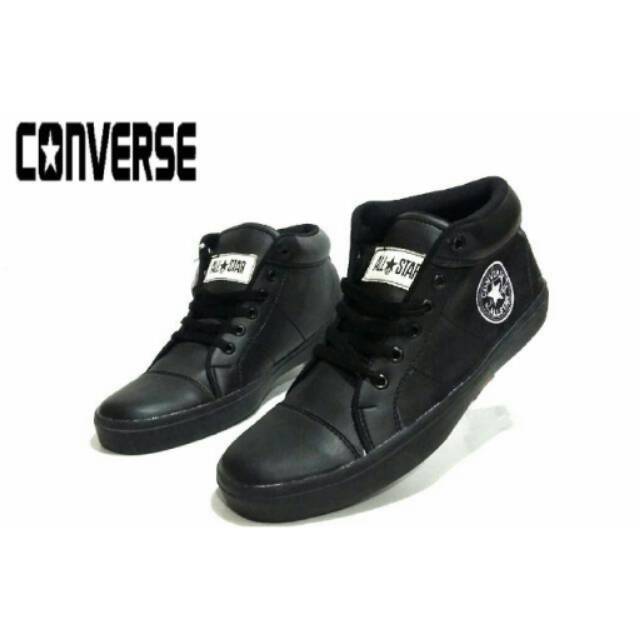 Converse Kulit Sintetis Hitam