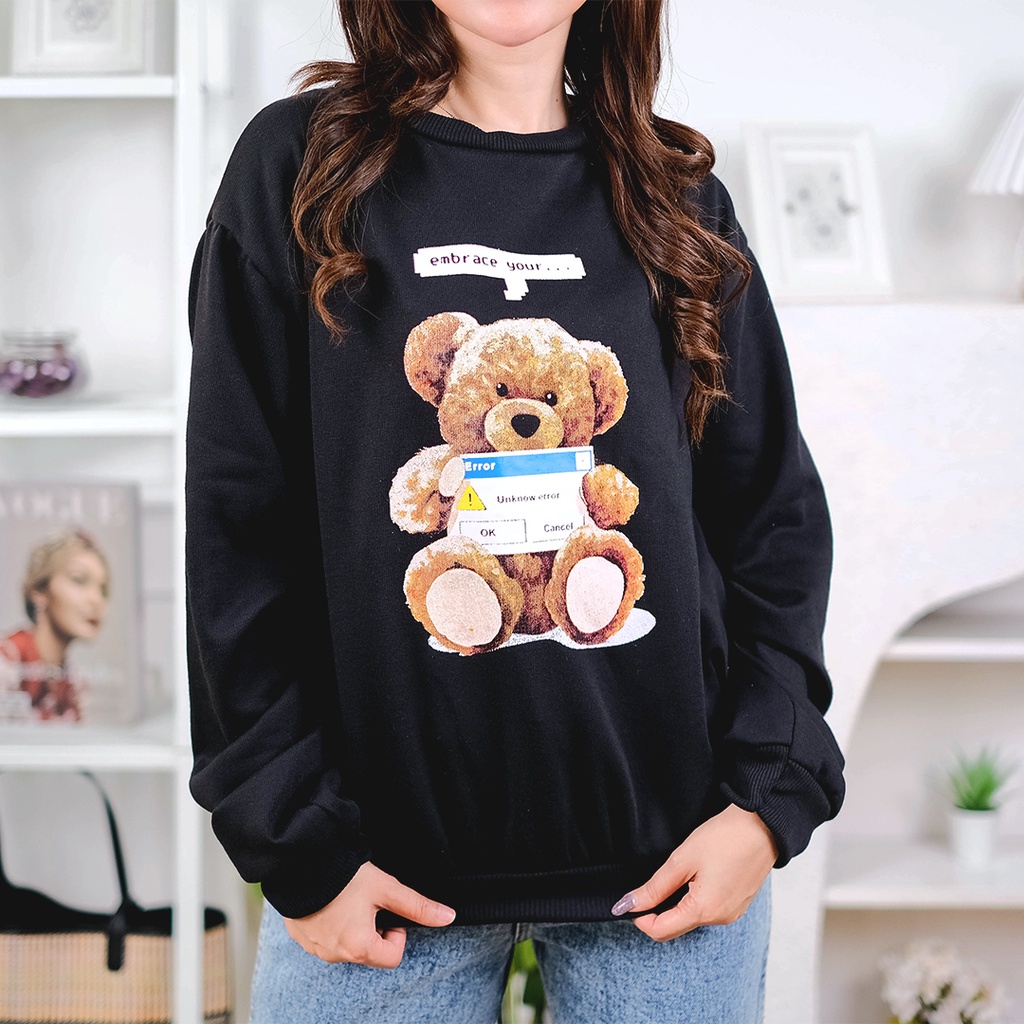 GSC - EMBRACE TEDDY BEAR // SWEATER CREWNECK WANITA