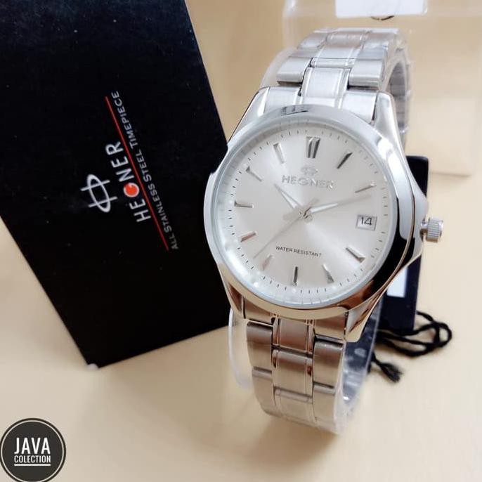 TERBARU JAM TANGAN WANITA ORIGINAL HEGNER 8009 SILVER TERLARIS