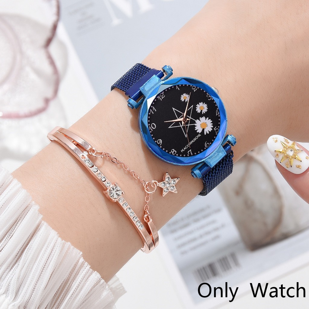 ✅COD Jam Tangan Wanita Fashion Daisy Pattern Ladies Watch Magnet