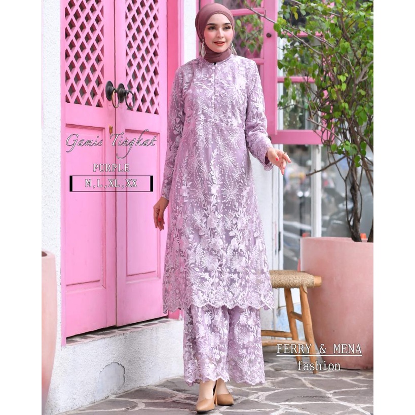 Kadai.baju / Gamis tingkat melayu / Gamis brukat jumbo wanita / Gamis wisuda dan akad