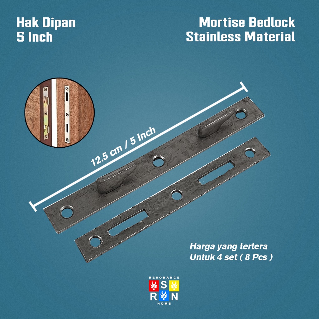 Hak Dipan Bobok 5 Inci (1set - 4 pasang) / Bed Hinge Resonance Home