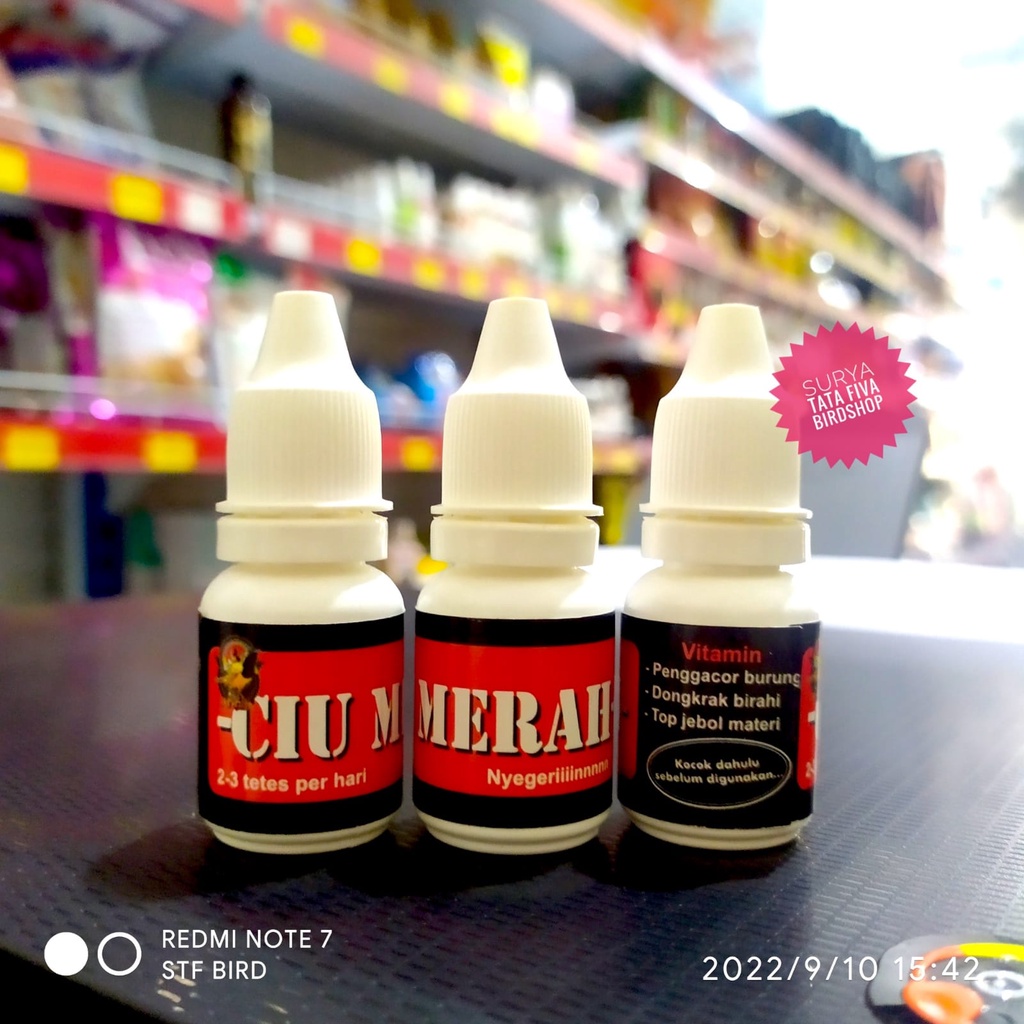 CIU MERAH VITAMIN PENGGACOR BURUNG MURAI BATU KACER C IJO CENDET PLECI BONGKAR MATERI