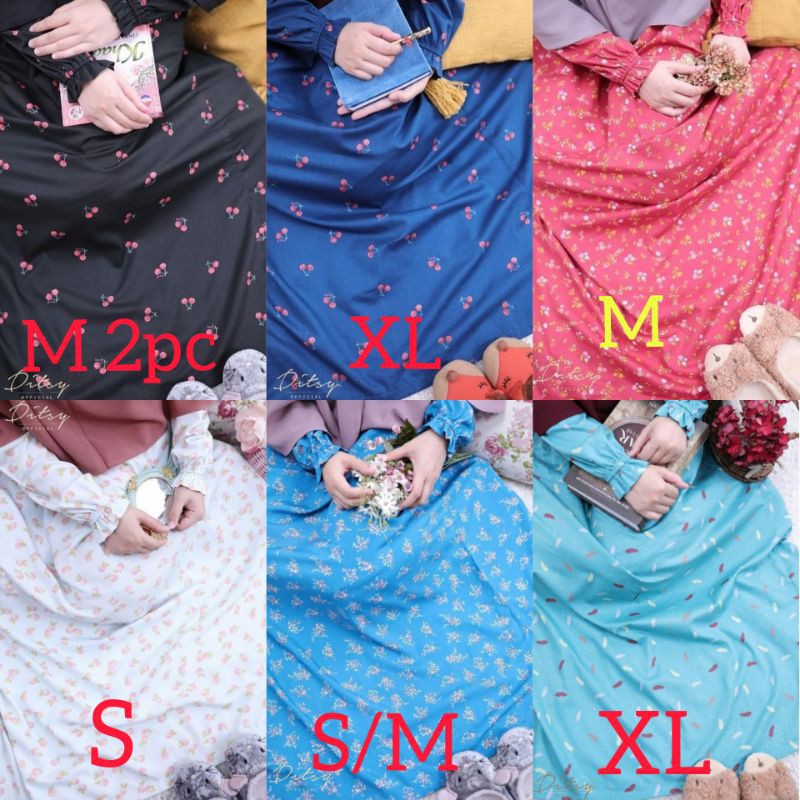 Nightgown Ditsy April 2021 Rulena Sleevless L Cherry Black M Raisel blue M Cheri Navy XL