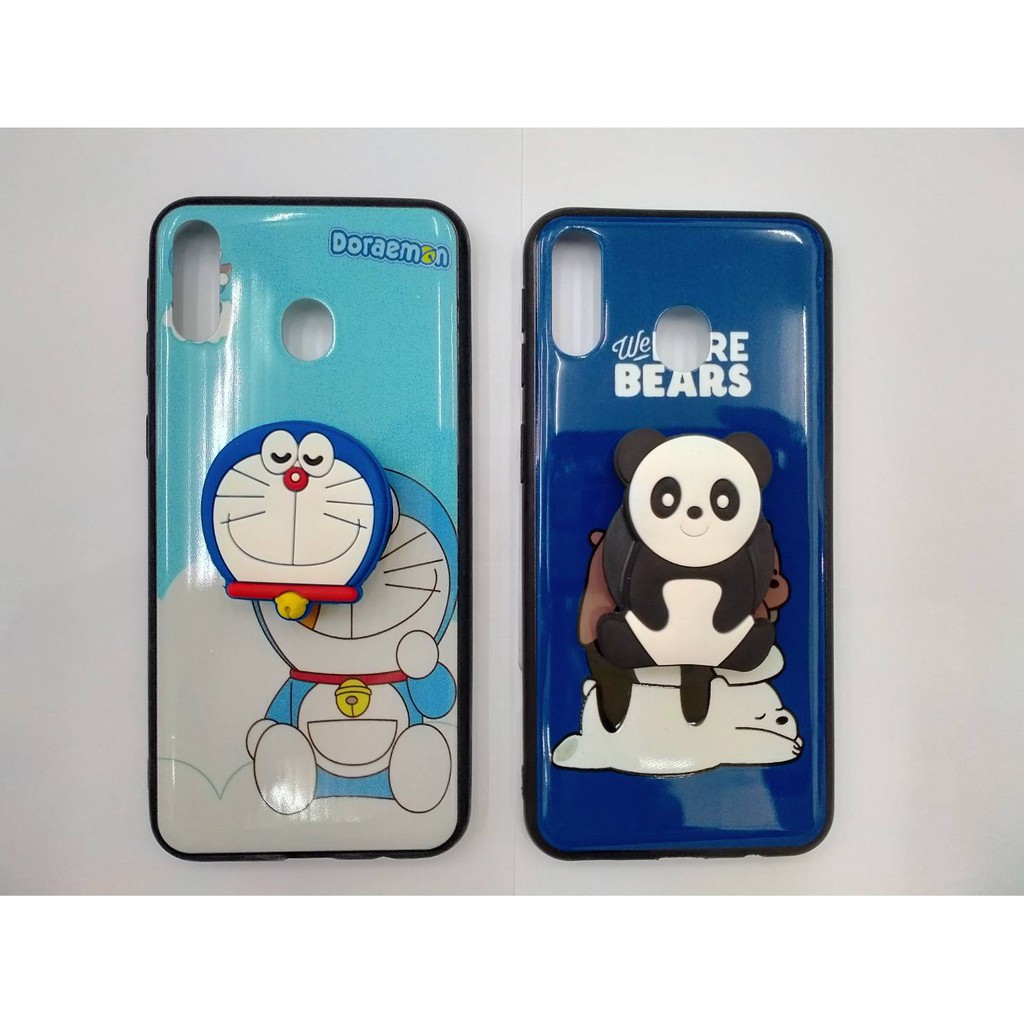 CASE SAMSUNG M20 Case Fuze Glass Popsocket Kartun