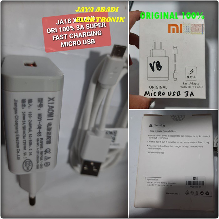 J18 XIOAMI ORIGINAL 3A MICRO USB ADAPTOR SUPER FAST CHARGING TRAVEL CHARGER FLASH CHARGE CAS CASAN MULTI J18  xioami ori 100% 3A micro usb adaptor hp cas casan super fast charging travel charger flash charge quick qualcomm adapter adaptive watt w kabel da