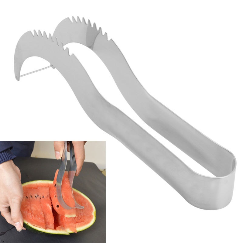 Zzz Watermelon Slicer Cutter Server Scoop Corer Alat Perkakas Iris Stainless Steel