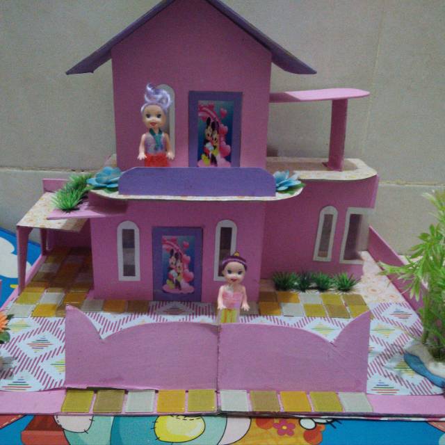 Mainan edukasi rumah rumahan barbie mini handmade