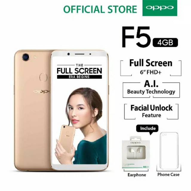 OPPO F5 BONUS SPEAKER BLUETOOTH T5 Smartphone 20MP Ai