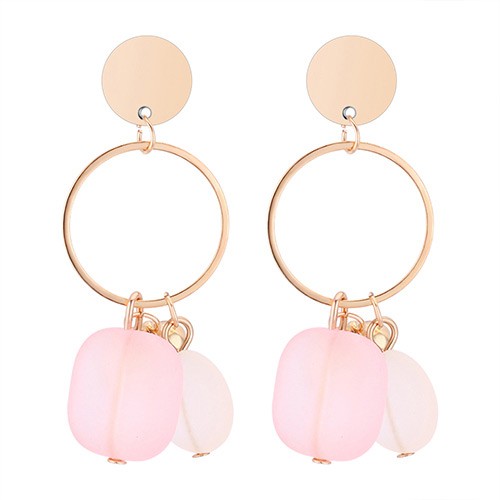 LRC Anting Tusuk Sweet Round Shape Decorated Y5938X