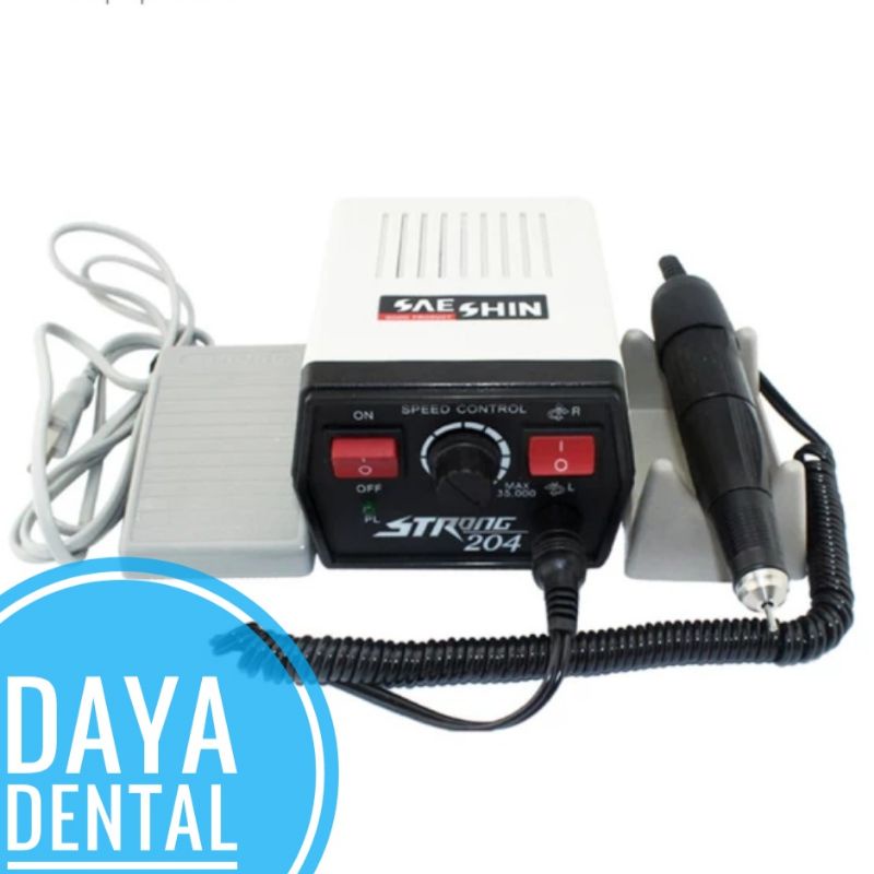 Dental Micromotor Mikromotor strong 204 LAB ALAT BOR BUR GIGI PALSU ALGINATE BEHEL GIGI VENEER GIGI