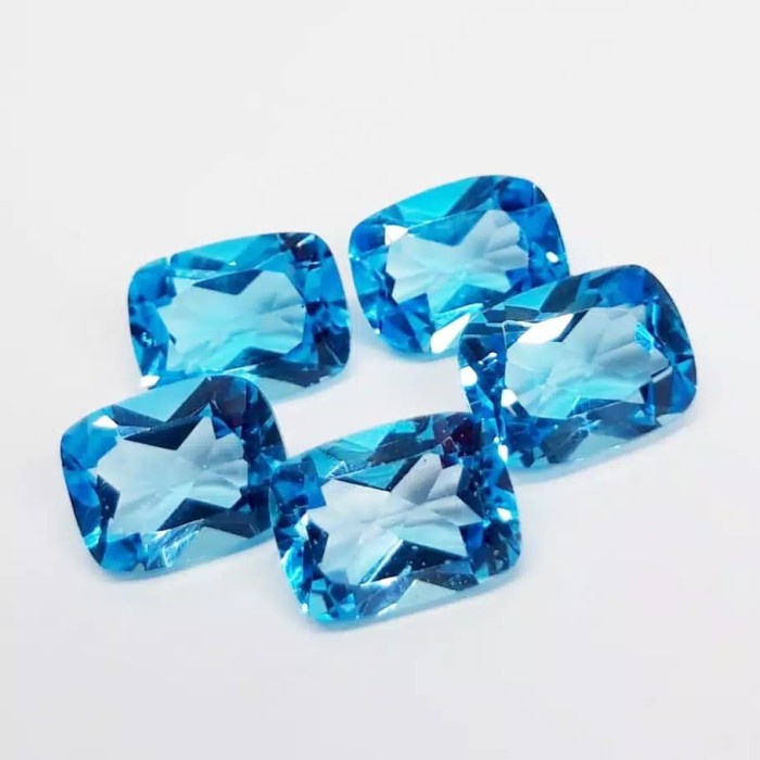 Batu Permata Natural Blue Topaz Swiss Original Garansi