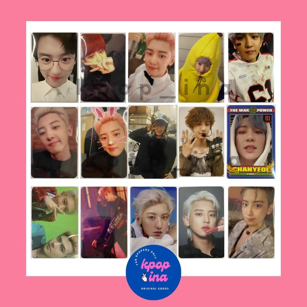 Official Photocard EXO CHANYEOL/CY - Helm, 1BV, Vivace, Ex'act,c DFTF, MAMA, Countdown, Comingover