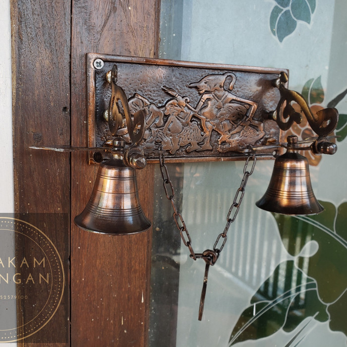 lonceng bel pintu punokawan kuningan double bel Laris