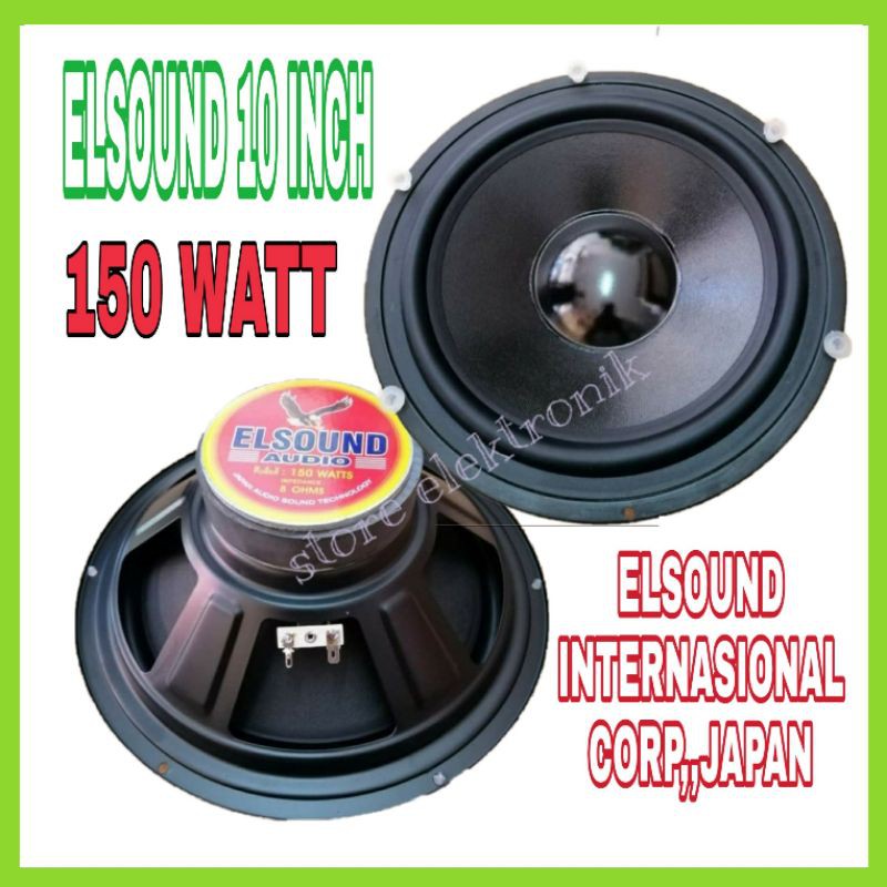 Speaker Elsound 10 Inch Woofer Bass Original