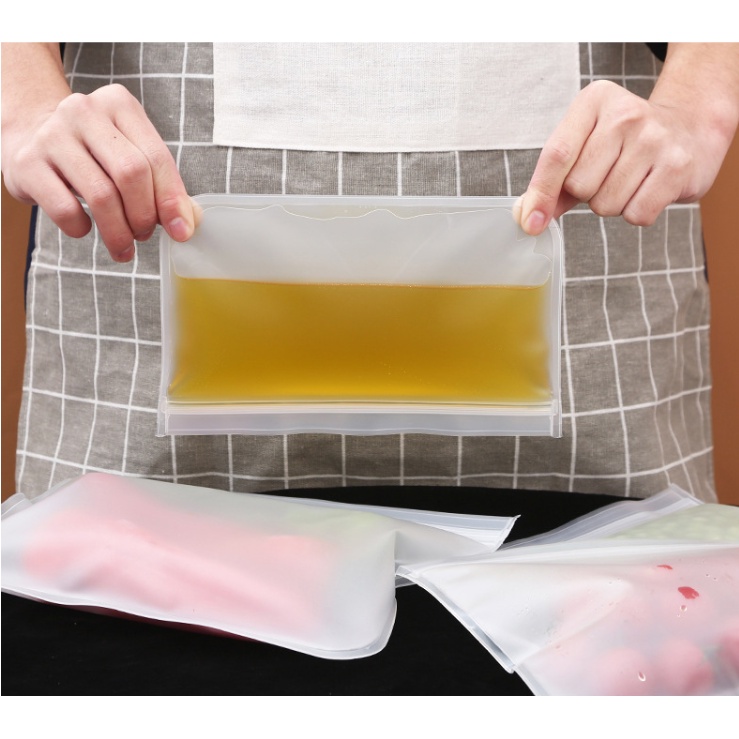 Plastik Zipper Makanan - Reusable Ziplock Bahan EVA Tebal - Menjaga Kesegaran Makanan - Tahan Air - Fresh Keeping Bag