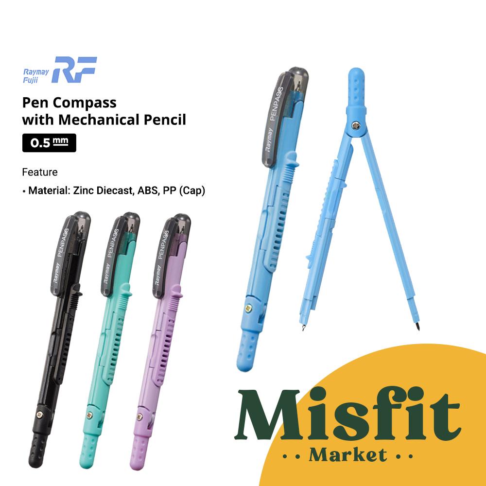 

Raymay Pen Compass with Mechanical Pencil Jangka Pensil Mekanik Japan 0.5 mm