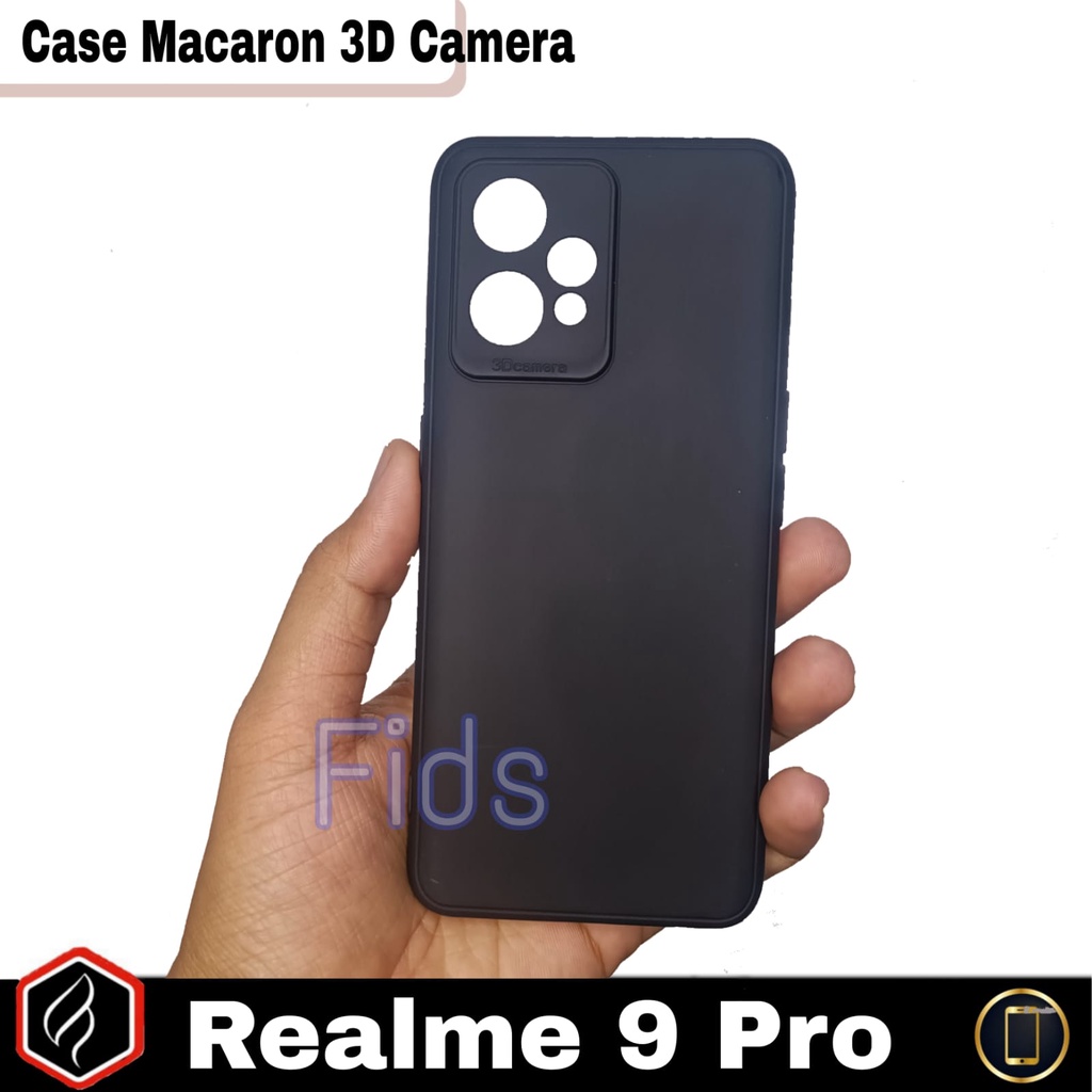 Paket 2 in 1 Case Realme 9 Pro Softcase Black Matte Free Garskin Carbon | Casing Premium Slim Exellent Cover | Soft Matte | Soft Case Macaron