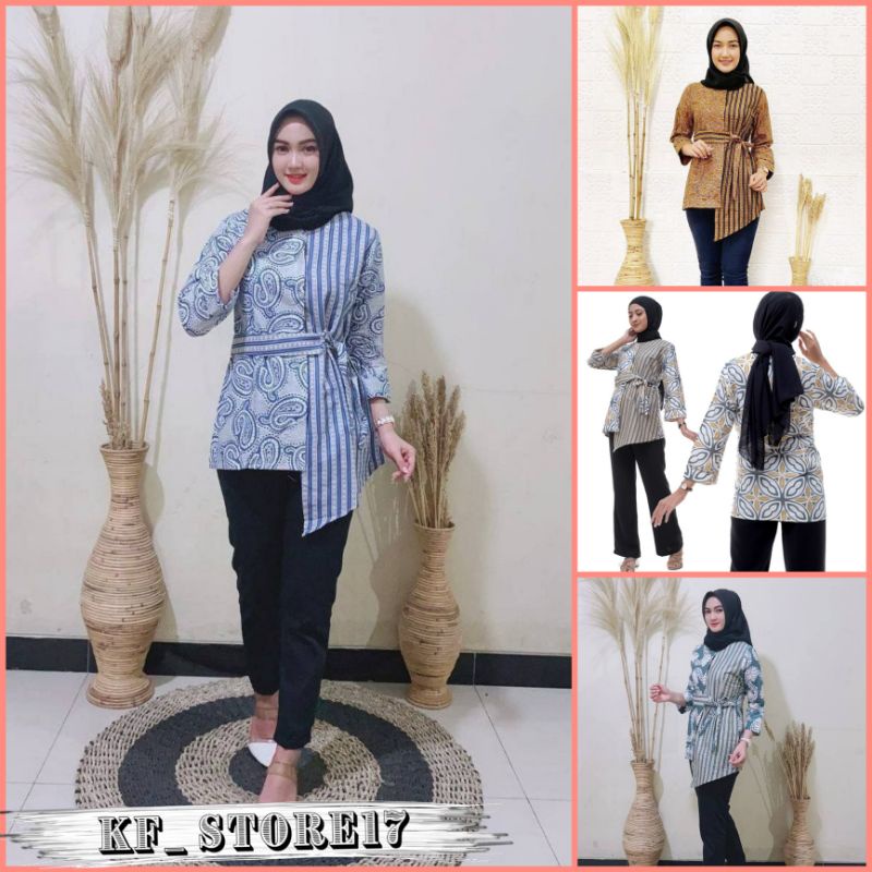 BAJU BATIK WANITA MODERN MONALISA GENES M, L, XL, XXL asli PEKALONGAN