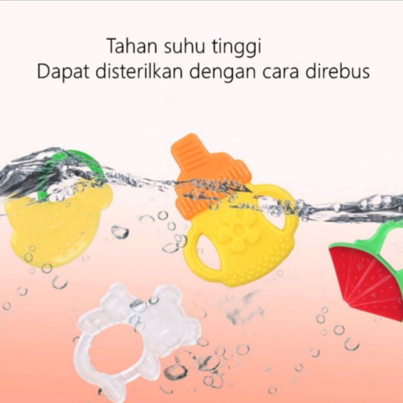 [COD] Teether bayi /Gigitan bayi nodel buah /baby fruit teether bpa free