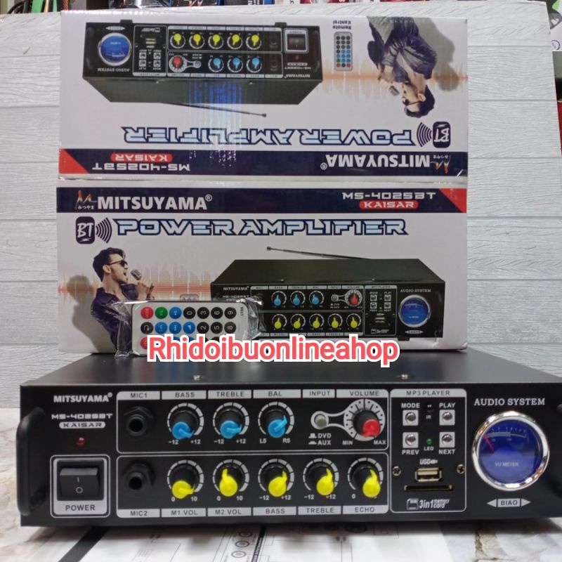 Cod Power Amplifier Mitsuyama MS-4025BT Kaisar Amplifier Bluetooth Karaoke Radio Mp3 Player