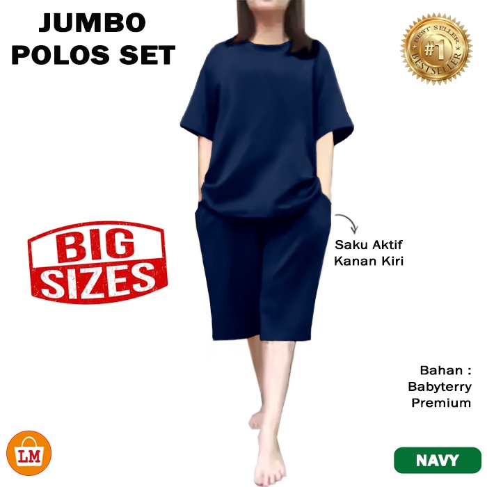 TERBARU Setelan Santai Hot Pants Celana Pendek Wanita Polos SIZE JUMBO LMS 23243 23247