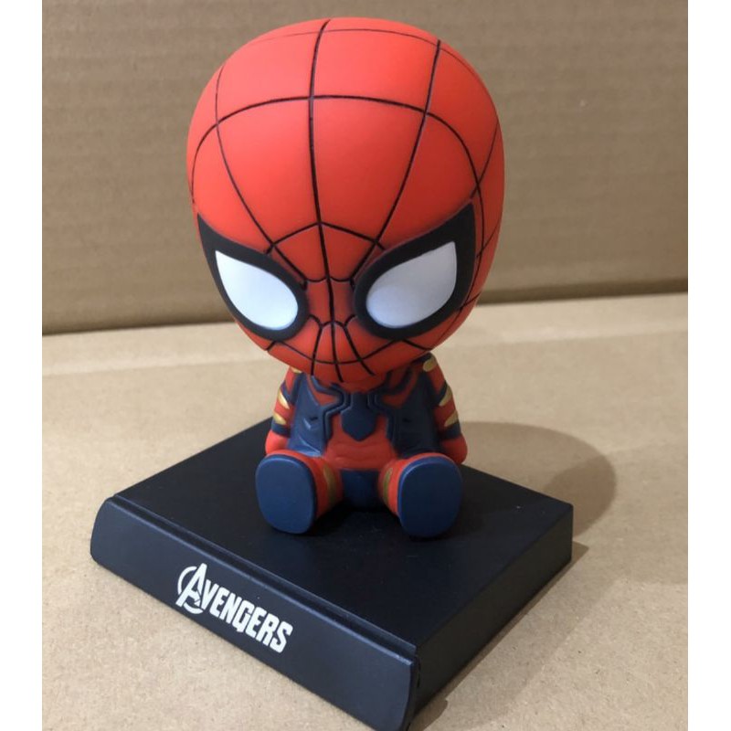 Mainan pajangan bobblehead karakter 2in1 base stand handphone