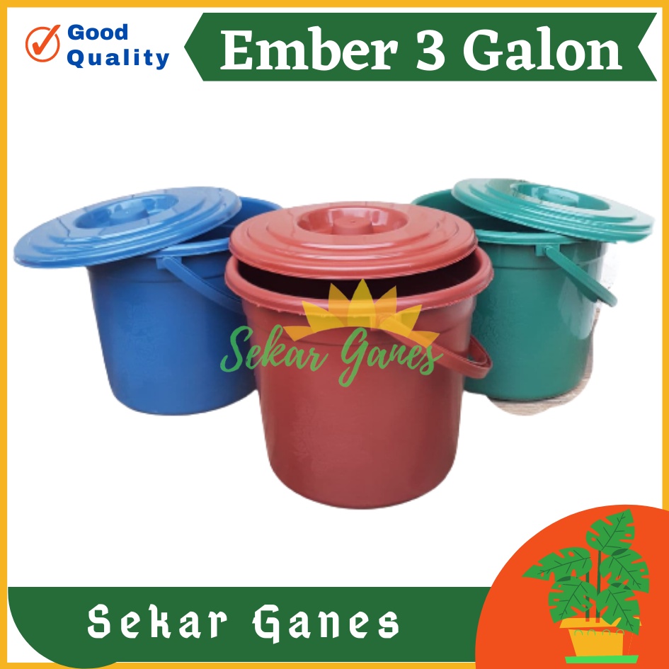 Ember Tutup Plastik 3 Galon 13 Liter