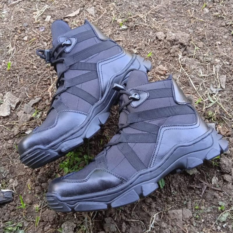 SEPATU PDL NINJA PENDEK MERK APIK BAHAN KULIT SAPI ASLI SEPATU PDL DINAS LAPANGAN TNI POLRI SECURITY SATPAM SEPATU PDL POLANTAS SEPATU BOOTS PRIA DAN WANITA