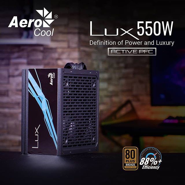 Aerocool LUX 550W - 550 Watt 80 PLUS Bronze Gaming PSU