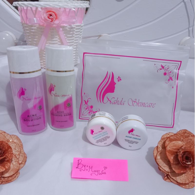 NAHDA SKINCARE ECER ORIGINAL BPOM, TONER, NIGHT & DAY CREAM, FOAMING WASH, PAKET NORMAL & ACNE