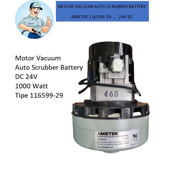 Motor Vacuum Auto Scrubber Baterai DC 24 Volt