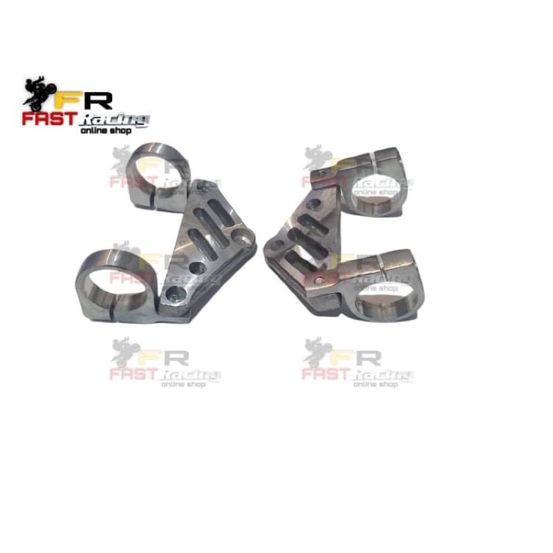 Bracket Pangkon Lampu Depan Stainless CNC As 31 Kupingan Cincin Headlamp QQ