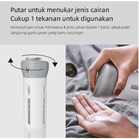 BOTOL SABUN TRAVEL 4 IN 1