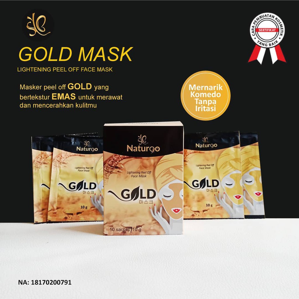 HANASUI NATURGO GOLD MASK/ MASKER EMAS SYB ORIGINAL BPOM