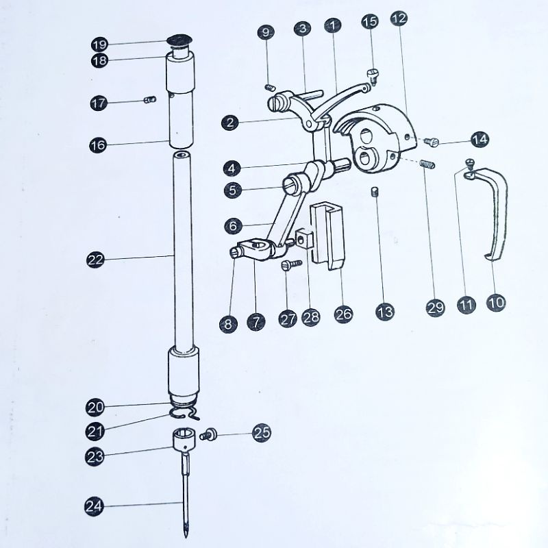 22T2-001A9 / SK 241 Baut Jepit Tiang Jarum Mesin Jahit High Speed Industrial