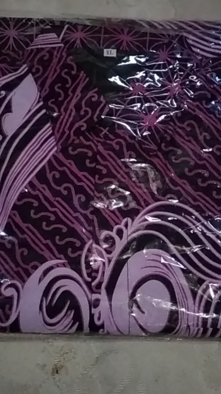 Kemeja Batik Warna Ungu Hitam Batik Lengan Panjang Lapis Furing Uwer Ungu Batik Terbaru