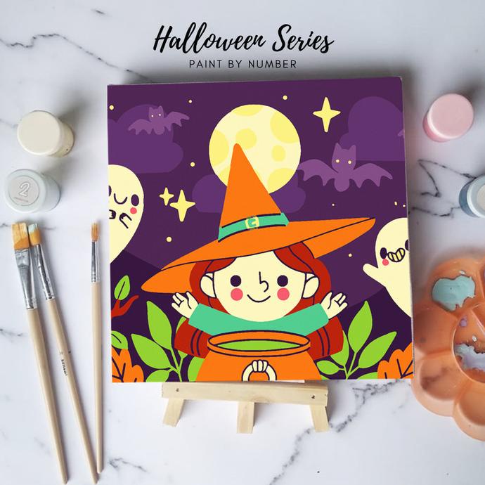 

TERLARIS Paint by number Halloween Witch diy painting canvas 20x20 alat lukis/CAT AKRILIK SET/CAT AKRILIK SET 24 WARNA/CAT AKRILIK PASTEL/CAT AIR/CAT AIR LUKIS SET/CAT AIR GIOTTO/KUAS LUKIS 1 SET/KUAS LUKIS KECIL/KUAS LUKIS LENGKAP/KANVAS LUKIS/KANVAS