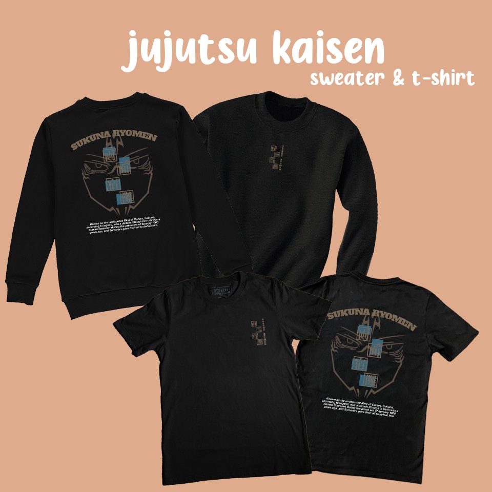 Jujutsu Kaisen Sukuna Ryomen Tshirt Jujutsu Kaisen  Anime Merch