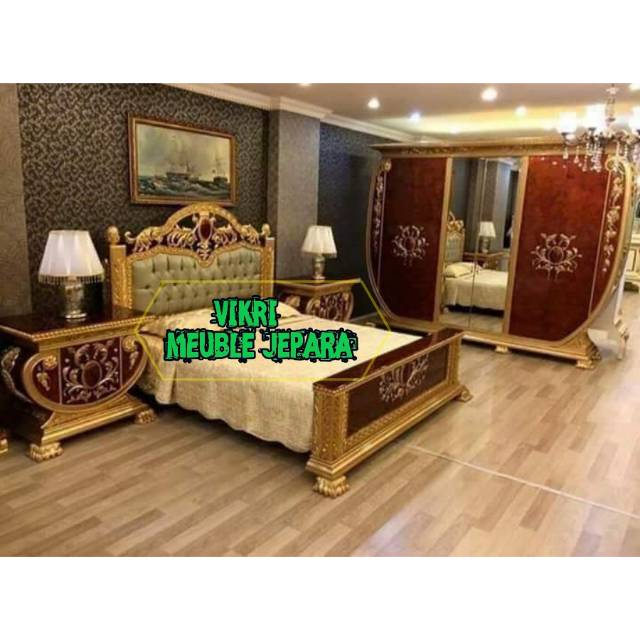 set kamar tidur prau mewah,mebel jepara,furniture