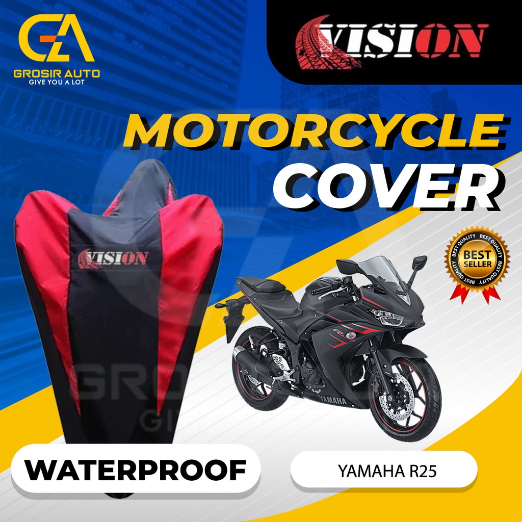 Sarung Motor R25 Anti air Vision / Cover Selimut Penutup Sarung Mantel Motor Vision