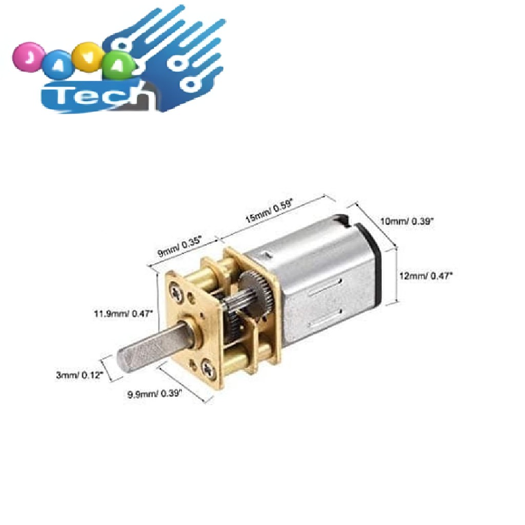 Mini DC Motor Gear GA12 - N20 60 rpm